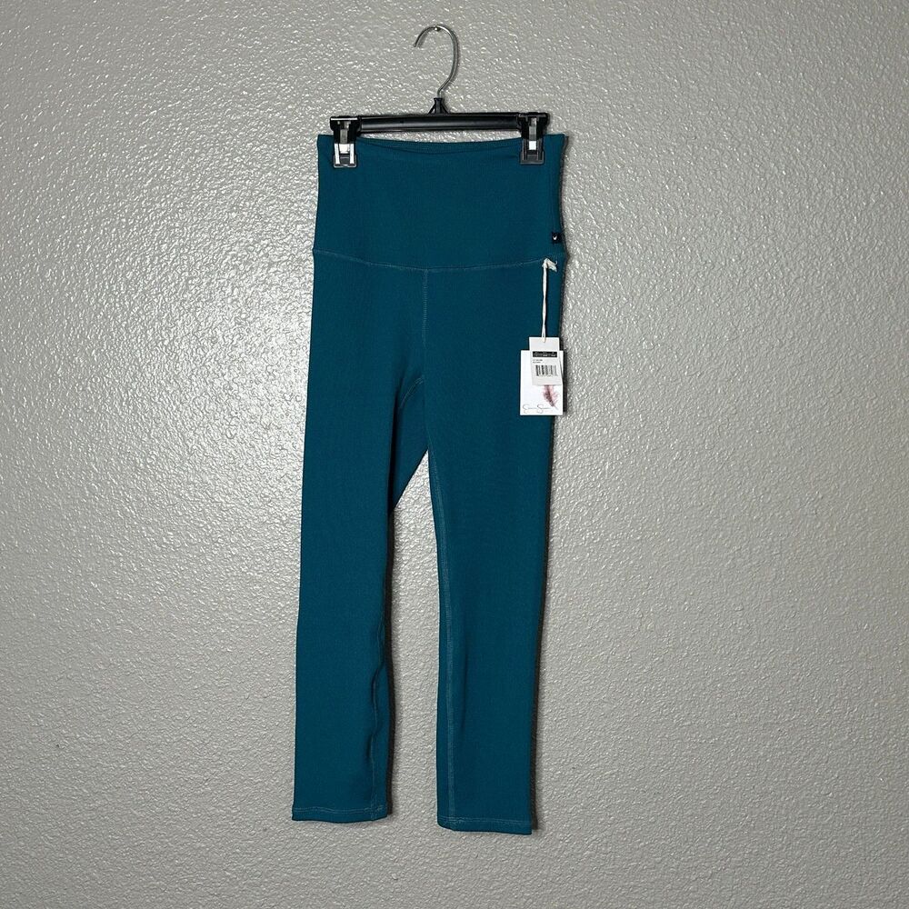 Jessica Simpson ribbed leggings size S Blue Coral